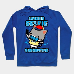 Funny Original Kawaii Selfie Cat Addict Cartoon Gift For Cat Lovers Hoodie